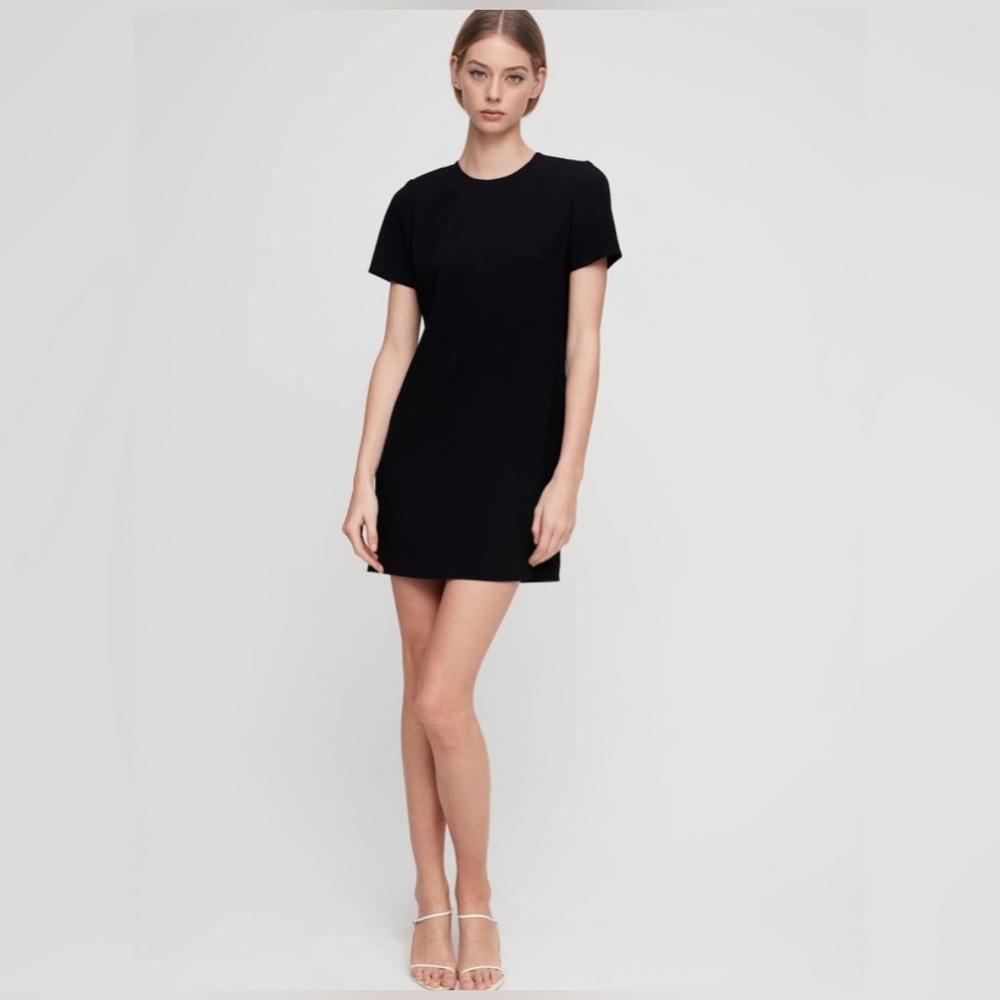 Aritzia Babaton Patricio Elegant Black Tshirt Dress—Size 2